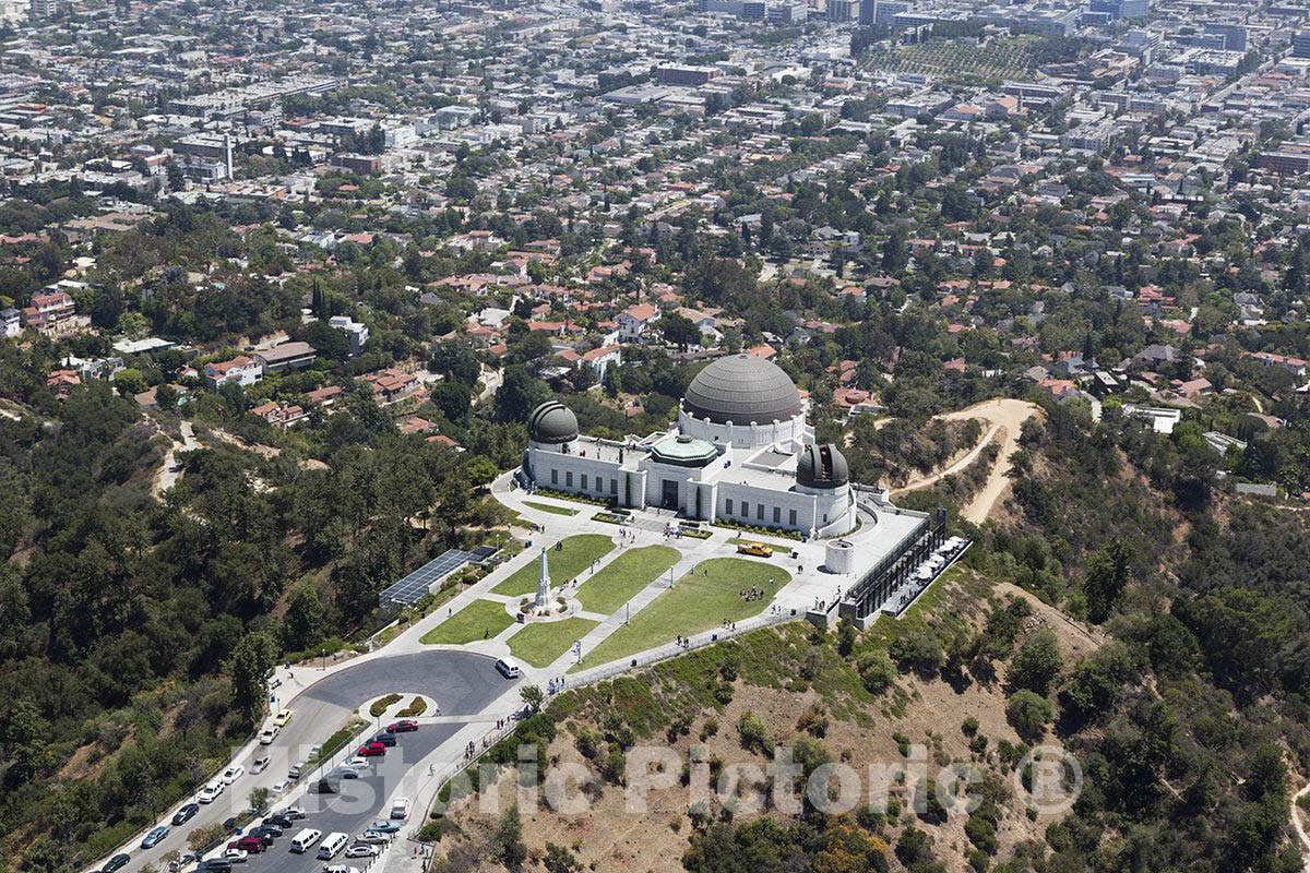 Los Angeles, CA Photo - Aerial View of Griffith Observatory-
