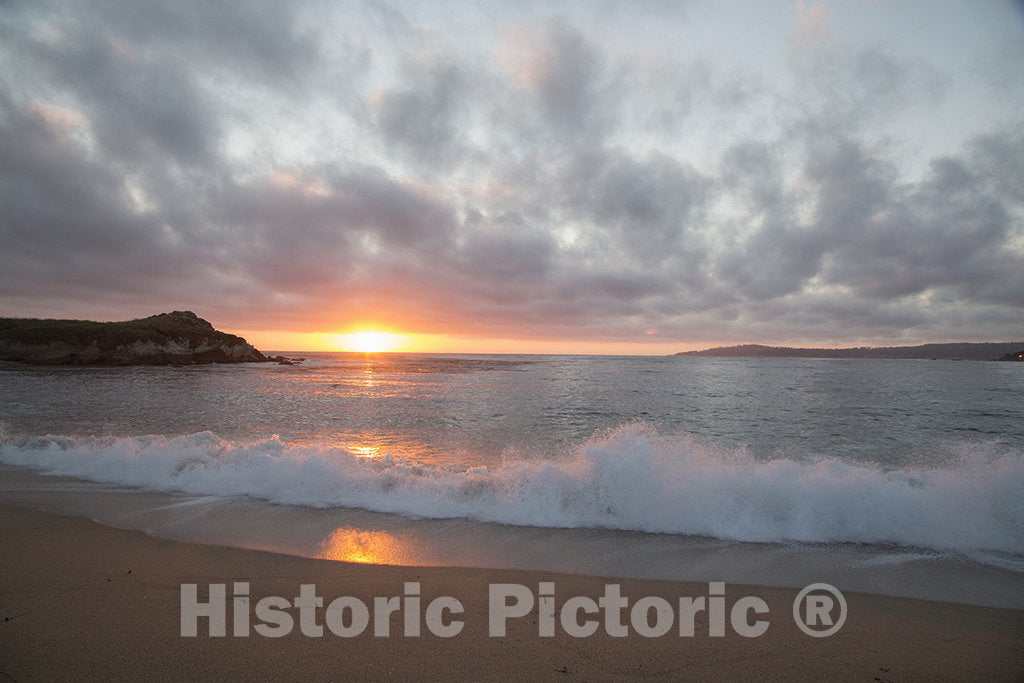 Monterey, CA Photo - Pacific Coast Sunset at Monterey, California