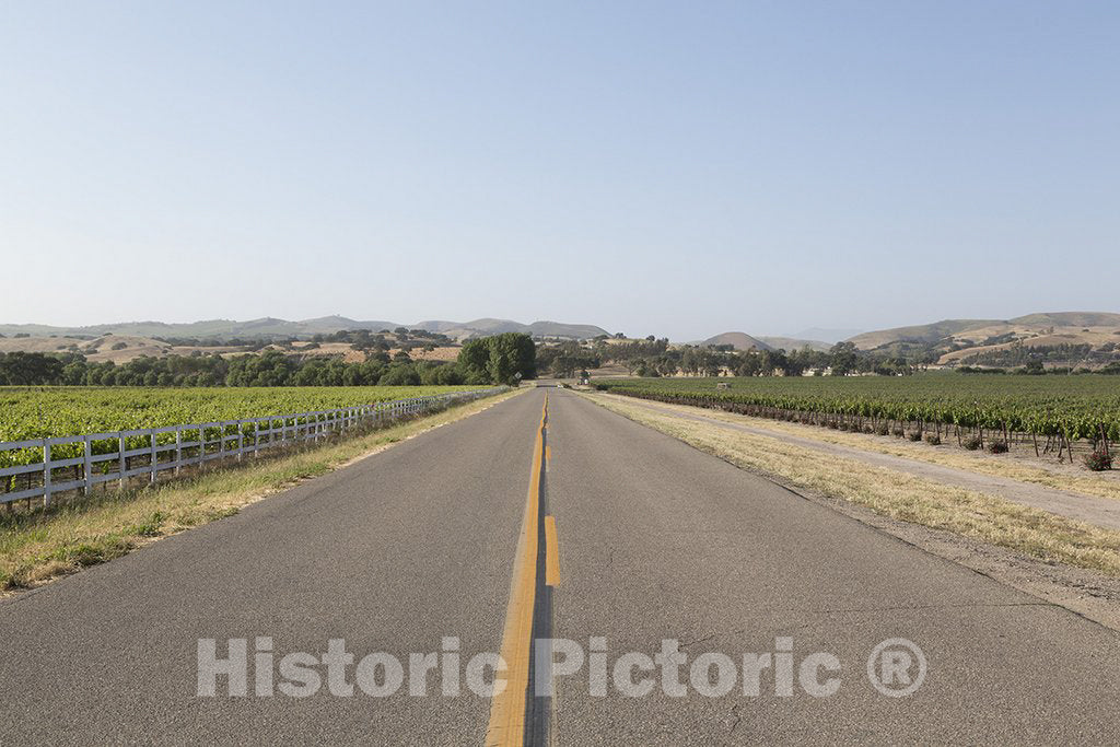 Santa Ynez, CA Photo - Road through farmland in Santa Ynez, California