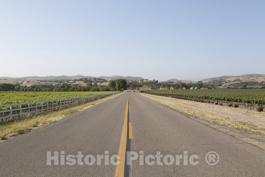 Santa Ynez, CA Photo - Road through farmland in Santa Ynez, California