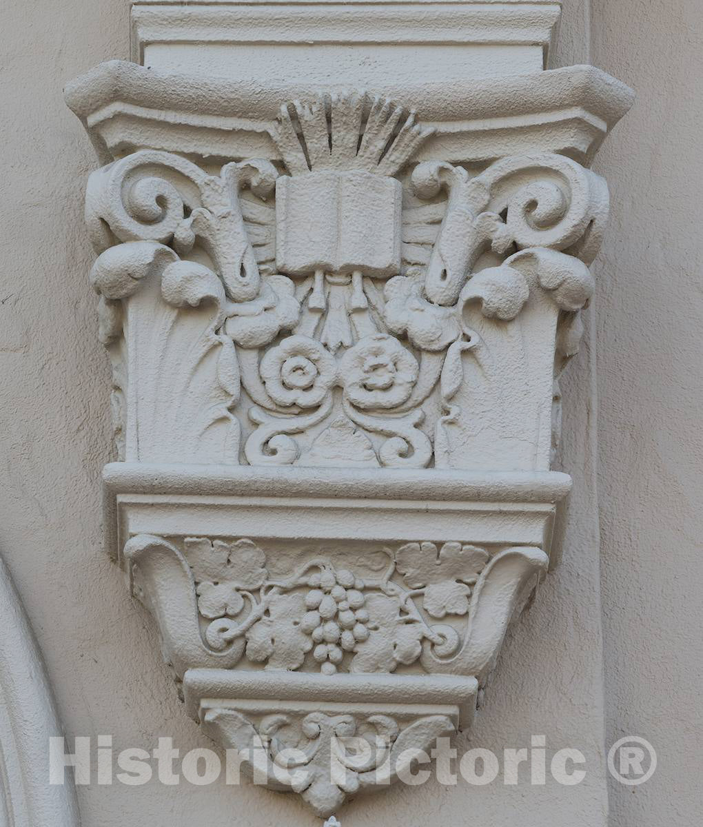 Photo - Architectural Detail at Mission Santa Clara de AsÃs, Santa Clara, California- Fine Art Photo Reporduction