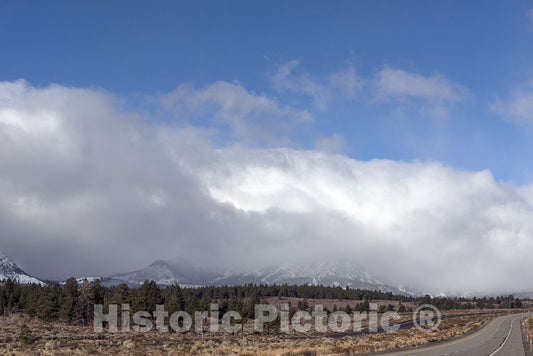 Mammoth Lakes, CA Photo - View of Clouds and Mountains, Mammoth Lakes, California
