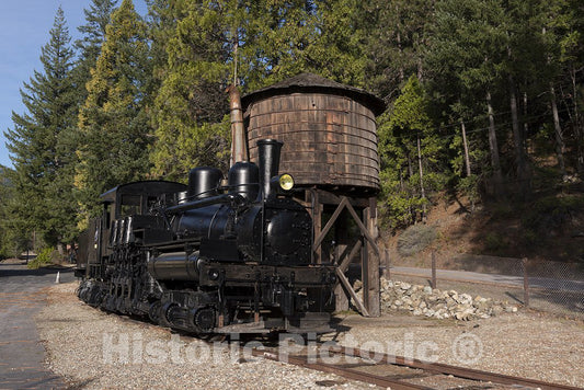 Dunsmuir, CA Photo - A Vintage Locomotive plow at Rail Road Park, an Unusual Motel and Resort Complex. Dunsmuir, California