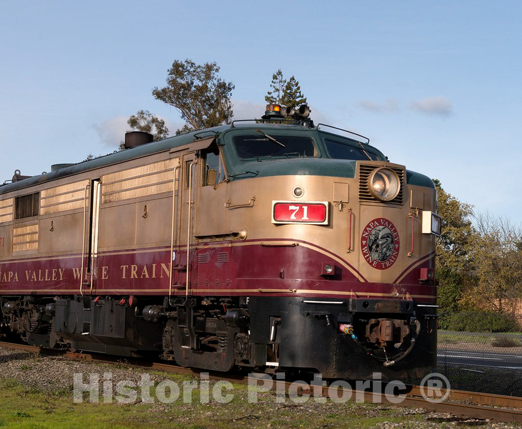Photo- The Napa County Wine Train Offers Lunch and Wine Tasting Aboard Vintage Coaches, and Stops for one or Two Winery Tours 2 Fine Art Photo Reproduction