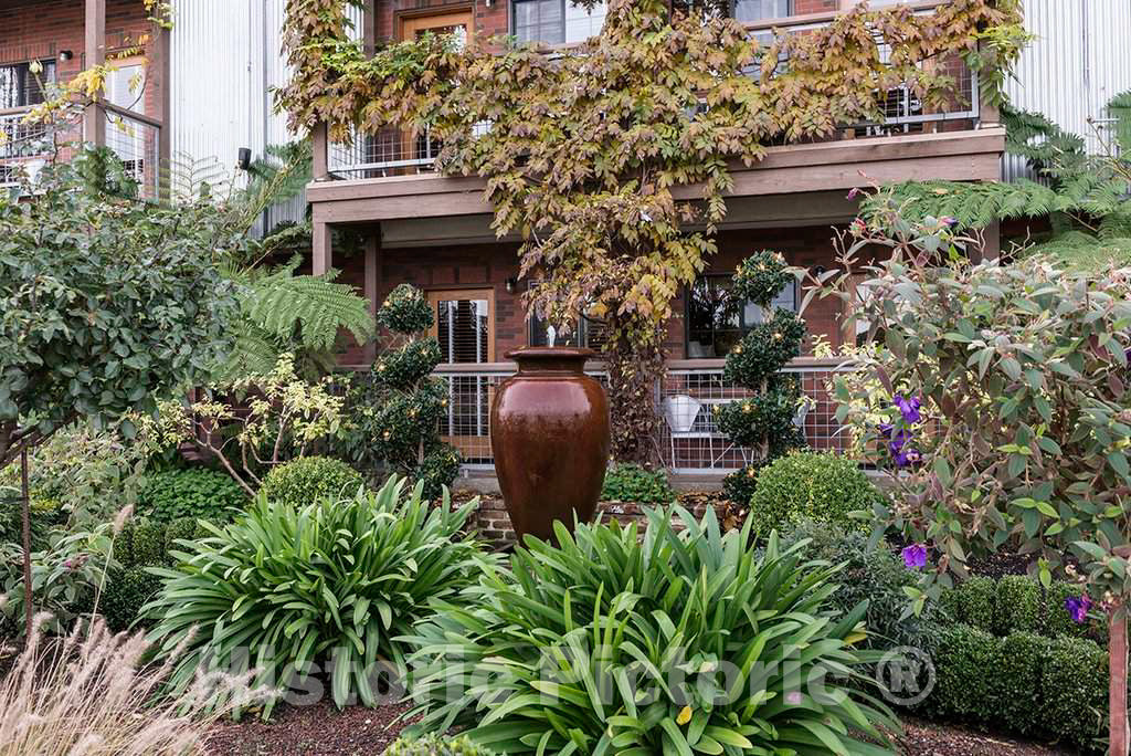 Photo - Courtyard at The Historic Napa Mill Shopping and Restaurant Complex in Downtown Napa, California- Fine Art Photo Reporduction