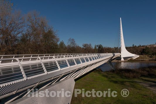 Photo - The Sundial Bridge, which Crosses The Sacramento River at Turtle Bay in The Heart of Redding, California- Fine Art Photo Reporduction