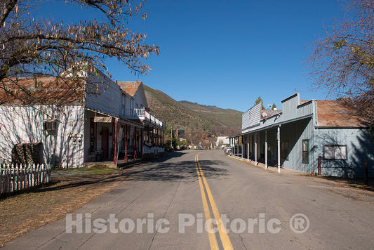 Photo - Main Street in French Gulch, a tiny settlement west of Redding, California, and near the Whiskeytown National Recreation Area- Fine Art Photo Reporduction