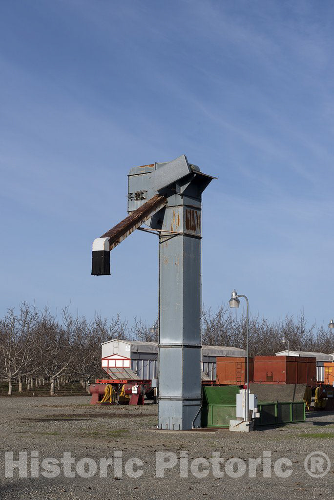 California Photo - Grain Chute at a Processing Plant in Tehama County, California