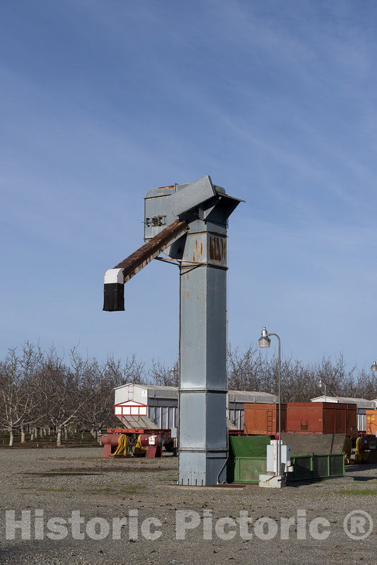 California Photo - Grain Chute at a Processing Plant in Tehama County, California