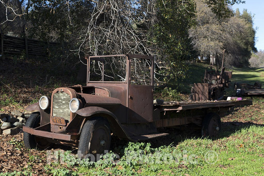 California Photo - A vintage truck, part of a local landowner's display of old-time vehicles and mining equipment near the settlement of Bangor in Butte County, California