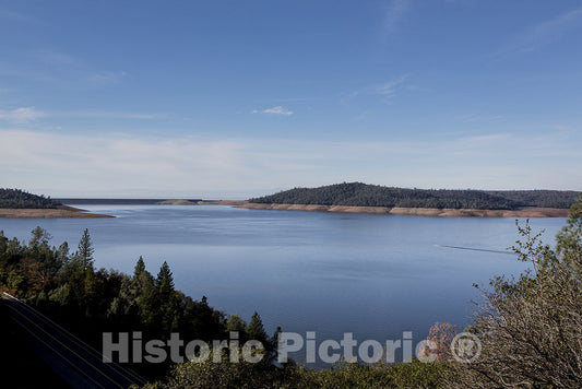 California Photo - View of Lake Oroville, a Reservoir Above The City of Oroville Created by The damming of The Feather River