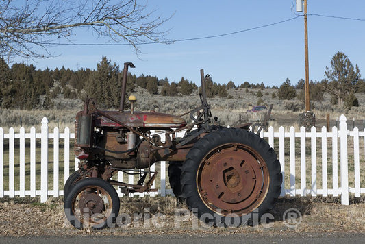 California Photo - an Old Tractor Spotted Along U.S. Highway 395, Near The Little Settlement of Madeline, North of Susanville, California