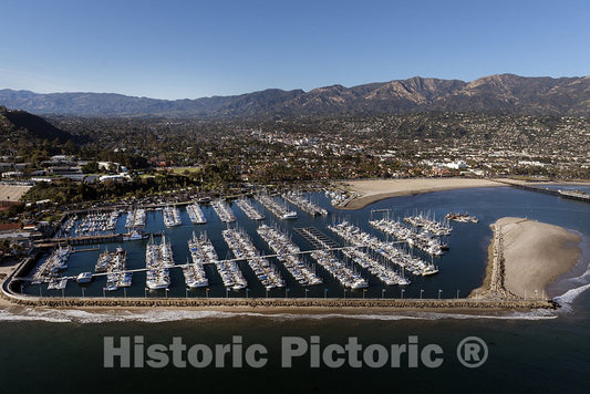 Santa Barbara, CA Photo - Aerial View of The Harbor in Santa Barbara, California
