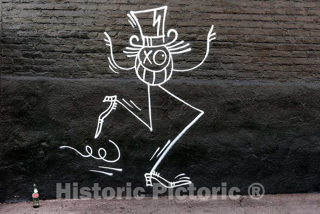 Photo - Fanciful Graffiti on a Wall in The Hollywood Section of Los Angeles, California- Fine Art Photo Reporduction