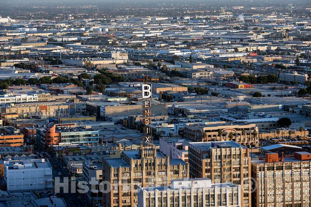Photo - Skyline view of Los Angeles, California, centering on the 13-story Eastern Columbia Building in the Broadway Theater District- Fine Art Photo Reporduction