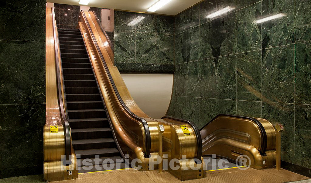 Photo - Escalator at The Wilbur J. Cohen Federal Building, Washington, D.C.- Fine Art Photo Reporduction