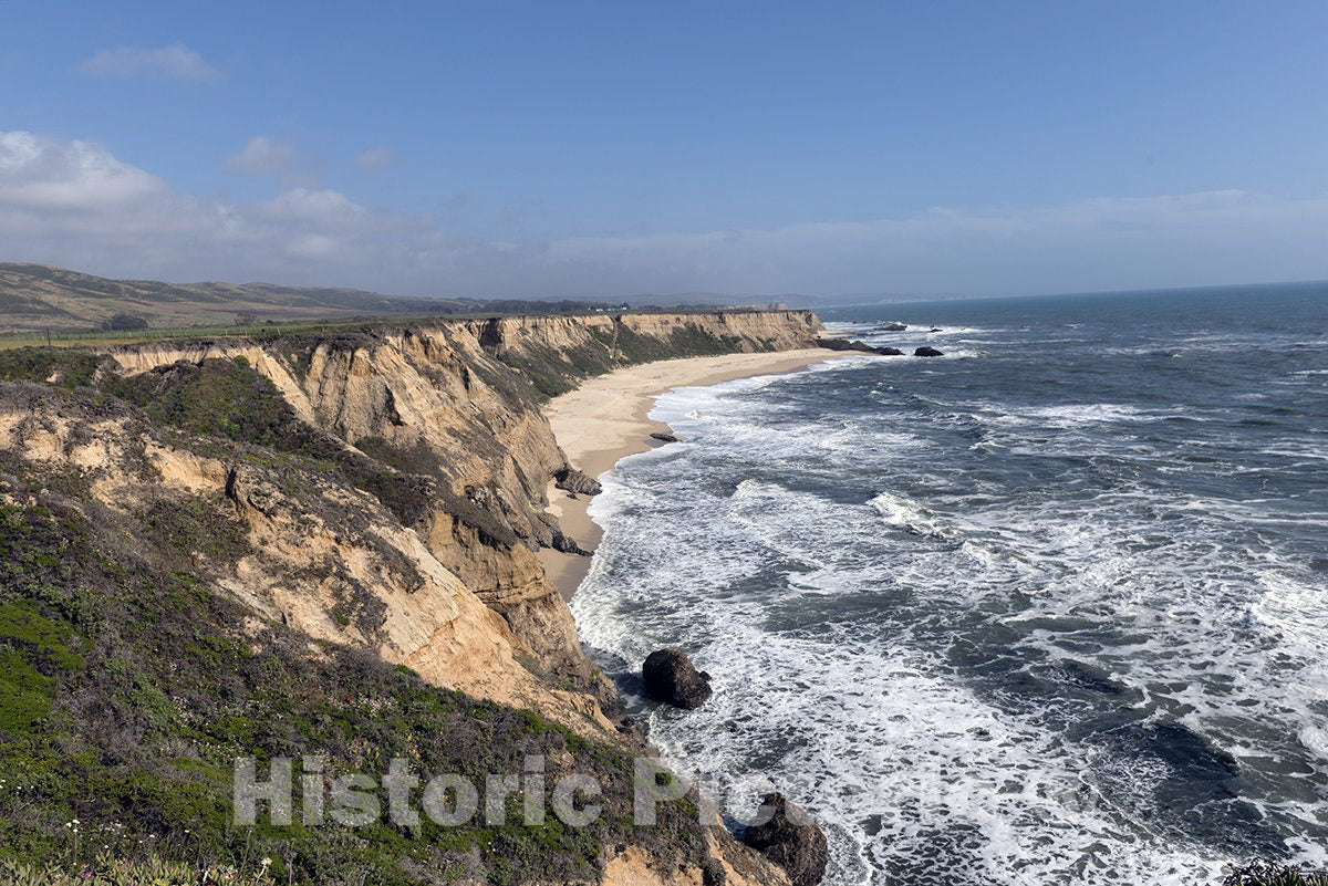 Half Moon Bay, CA - 16x24 Photo - Pacific Coast at Half Moon Bay, San Mateo County-