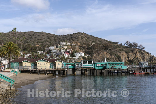Santa Catalina, CA Photo - Green pier on Santa Catalina Island, a rocky island off the coast of CA