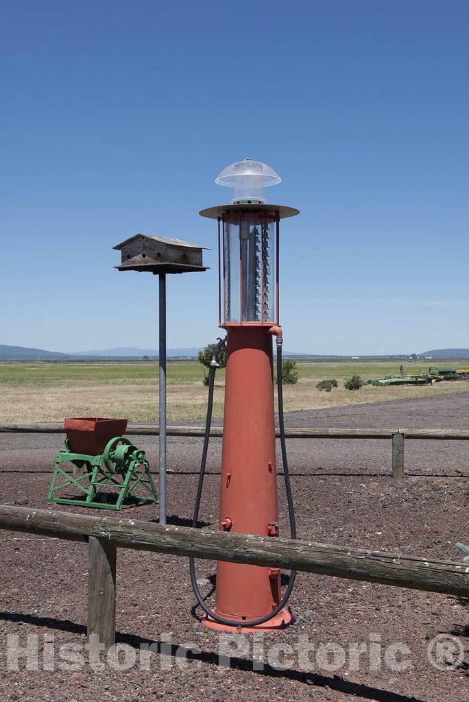 Bieber, CA Photo - Old Gas Pump on Rural Road in California