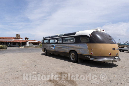 Santa Catalina, CA Photo - Bus at Airport on Santa Catalina Island, a Rocky Island Off The Coast of CA