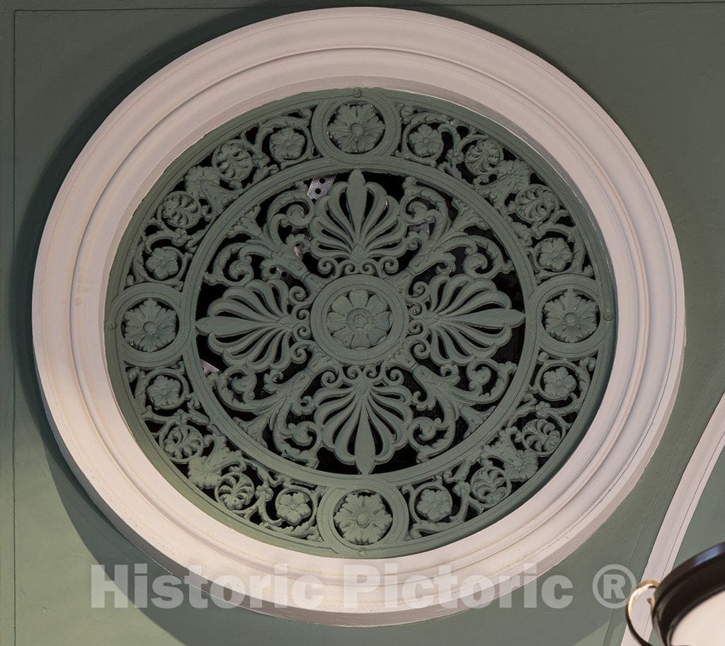 Augusta, GA Photo - Courtroom Ceiling Detail. U.S. Court House, Augusta, Georgia