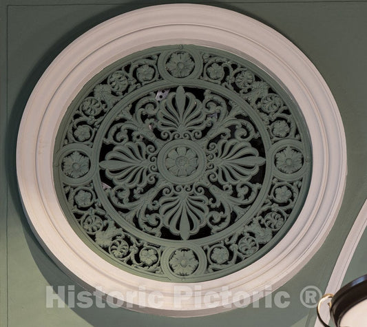 Augusta, GA Photo - Courtroom Ceiling Detail. U.S. Court House, Augusta, Georgia