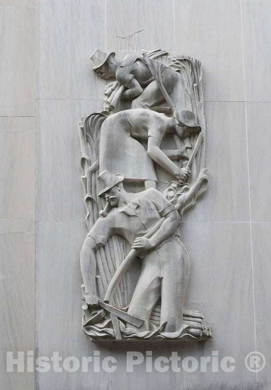 Photo - Bas Relief at The F. Edward Hebert Federal Building, New Orleans, Louisiana- Fine Art Photo Reporduction