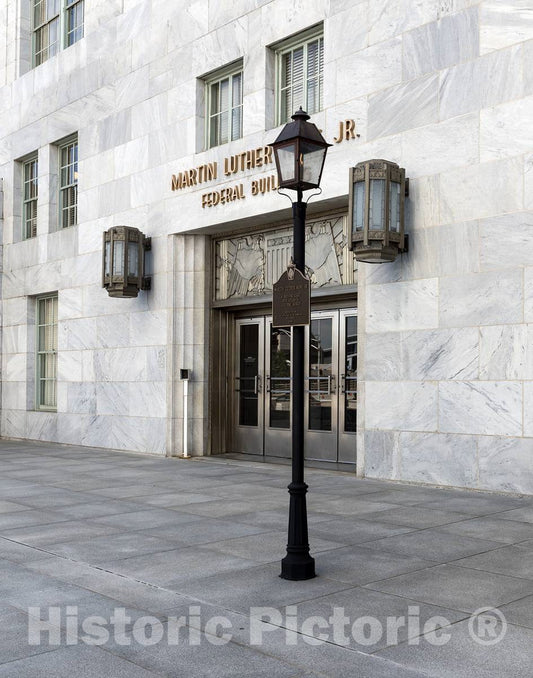 Photo - Entrance Doors, Martin Luther King, Jr, Federal Building, Atlanta, Georgia- Fine Art Photo Reporduction