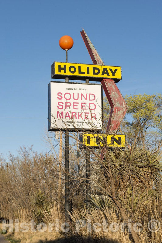 Marfa, TX Photo - Sign for an old, now-vanished, motel in Marfa, a surprising city-