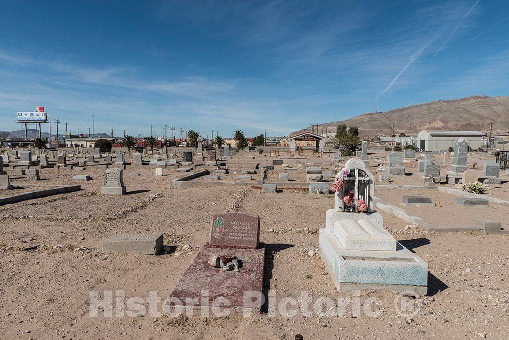 Photo- Called El Paso's Boot Hill, Concordia Cemetery Contains The Remains of More Than 60,000 People, Including Black Buffalo Soldiers (Whose headstones are Shown here) 9