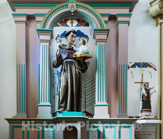 Photograph - Interior view of the San Ysleta Mission, built in 1682 by members of the Tigua Indian tribe who had been forced to flee their ancestral home near what is now Albuquerque 3