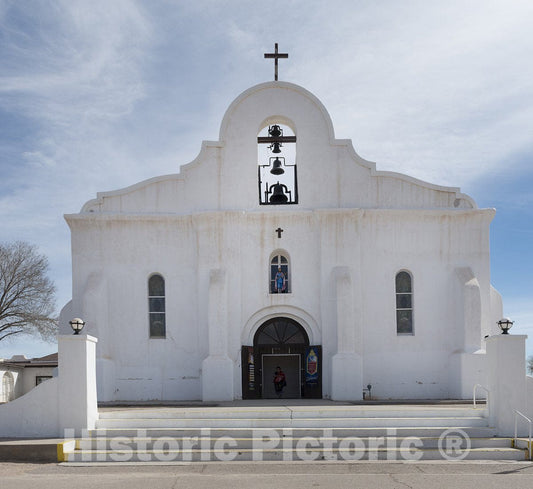 San Elizario, TX - 16x24 Photo - The Chapel of San Elizario, Founded in 1789-