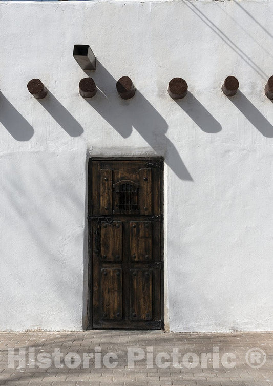 San Elizario, TX Photo - Facade and Doorway of a Structure in Little San Elizario-