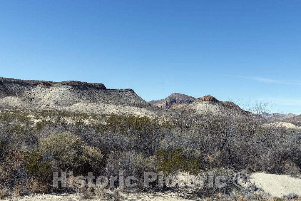 Brewster County, TX Photo - Rock Formations North of Big Bend National Park in TX's Trans-Pecos Region