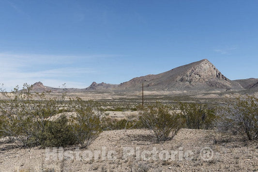 Brewster County, TX Photo - Rugged Landscape North of Big Bend National Park in TX's Trans-Pecos Region