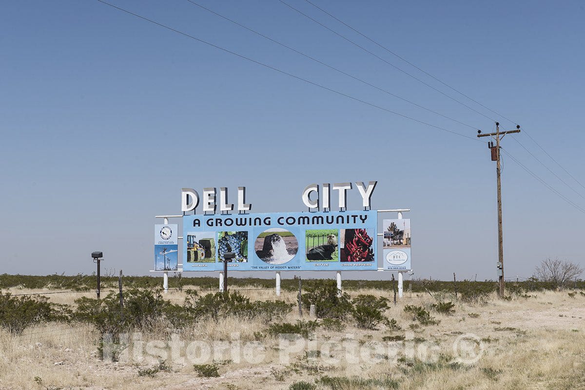 Hudspeth County, TX Photo - Optimistic Billboard Along The Road Carrying U.S. Highways 62-180