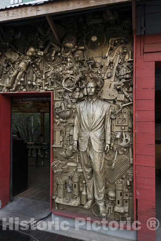 Austin, TX Photo - A remarkably detailed and ornate artistic relief on the facade of a trailer-park eatery in the vibrant South Austin neighborhood below the TX capital city. -