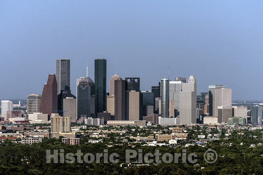 Houston, TX Photograph - Skyline of Houston, as seen from the roof of the 41-story Marathon Oil Tower, headquarters building of the Marathon Oil Corporation