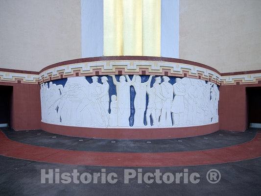 Photo - Part of a Frieze, one of Many at Fair Park, site of The 1936 Texas Centennial Celebration and The Pan-American Exposition in 1937 in Dallas, Texas