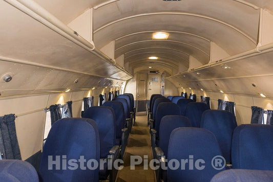 Photo - Passenger Cabin of The Flagship Knoxville, a Fully Restored DC-3 Aircraft at The American Airlines C.R- Fine Art Photo Reporduction