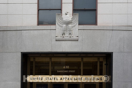 Photo - Eagle Detail on Front Exterior, Appraisers Building, San Francisco, California- Fine Art Photo Reporduction