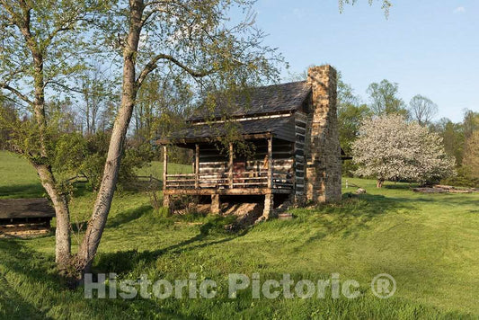 Photo- The Jacob Prickett Jr. Log House, Built in 1781, is The Oldest Residential Structure Still Standing in Marion County, West Virginia 1 Fine Art Photo Reproduction