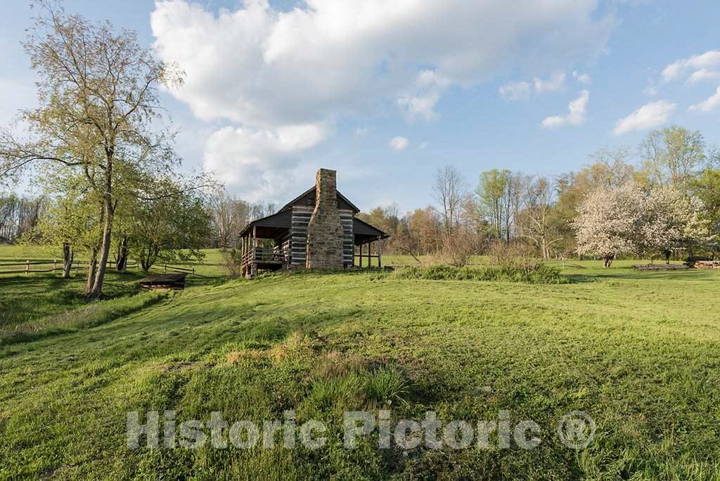 Photo- The Jacob Prickett Jr. log house, built in 1781, is the oldest residential structure still standing in Marion County, West Virginia 3 Fine Art Photo Reproduction