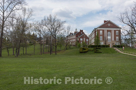 Photo- Campus View of Davis & Elkins College in Elkins, West Virginia. The Albert Hall Science Building is in The Foreground 1 Fine Art Photo Reproduction