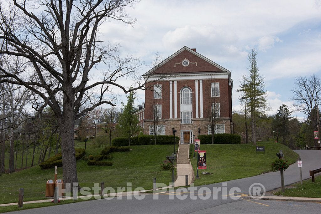 Photo- Campus View of Davis & Elkins College in Elkins, West Virginia. The Albert Hall Science Building is in The Foreground 2 Fine Art Photo Reproduction