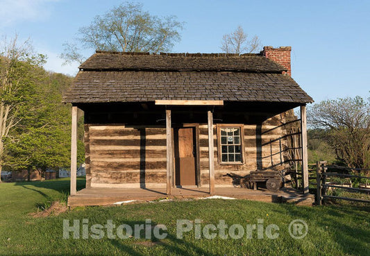 Photo- The Mary Conrad Log Cabin at The Jackson's Mill 4-H Camp Historic District, Also Known as West Virginia University Jackson's Mill 1 Fine Art Photo Reproduction