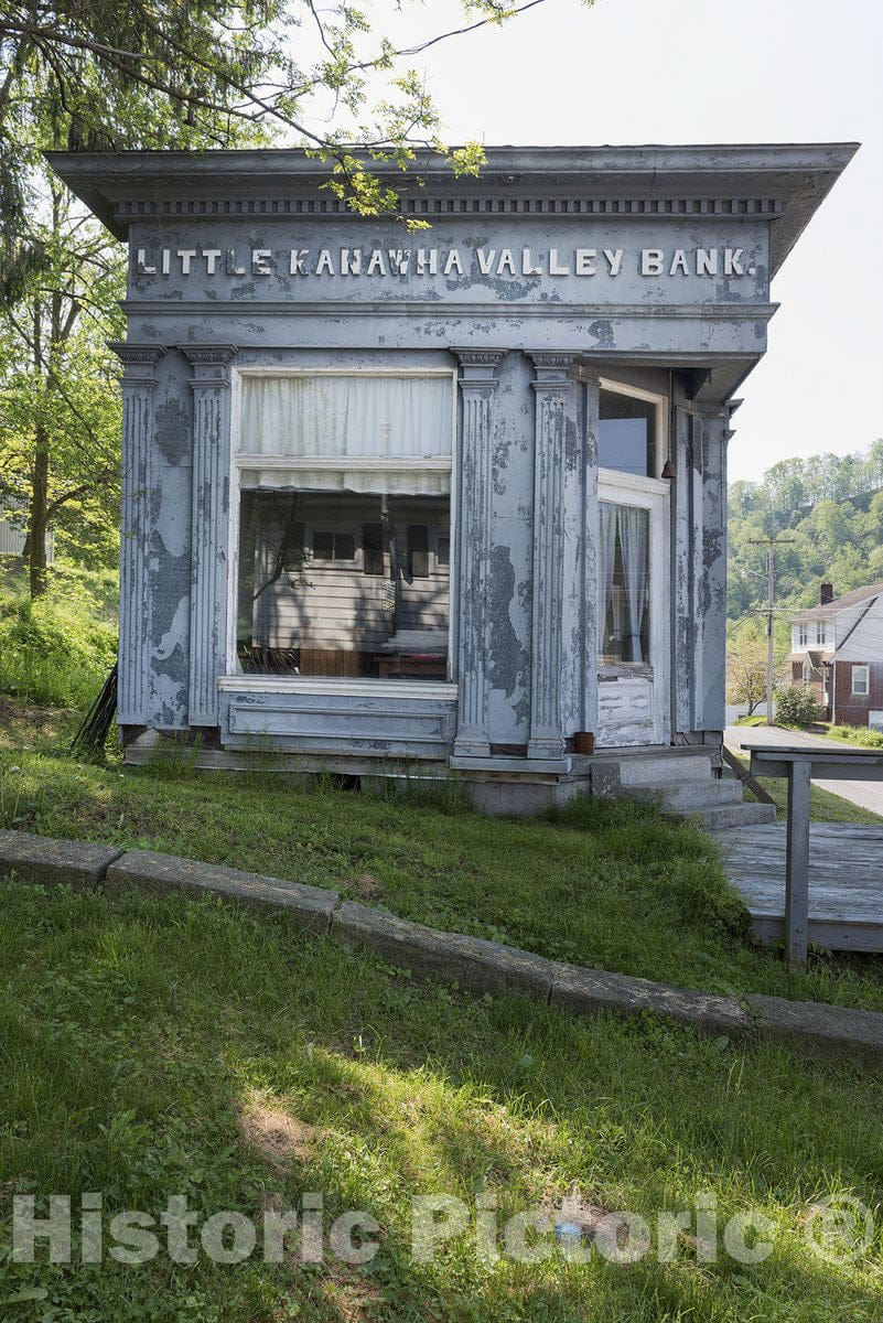 Glenville, WV Photo - The Old and Modest Little Kanawha Valley Bank Building-