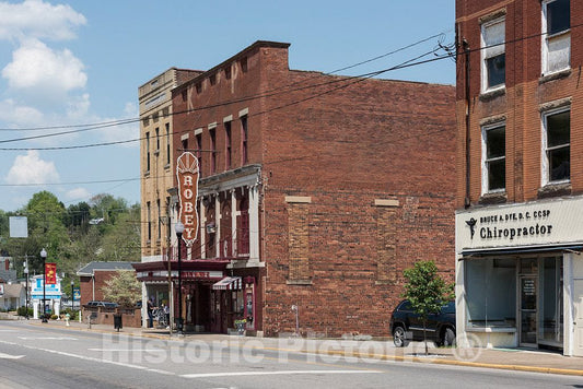 Photo - Downtown Block That Includes The Robey Theatre in Spencer, West Virginia- Fine Art Photo Reporduction
