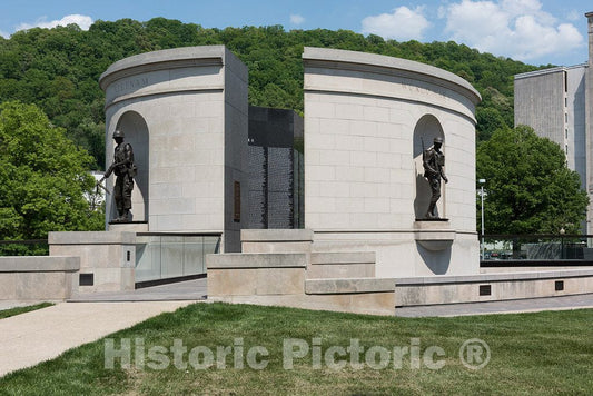Photo - The West Virginia Veterans Memorial, Designed by P. Joseph Mullins in 1995, at The State Capitol Complex in Charleston- Fine Art Photo Reporduction