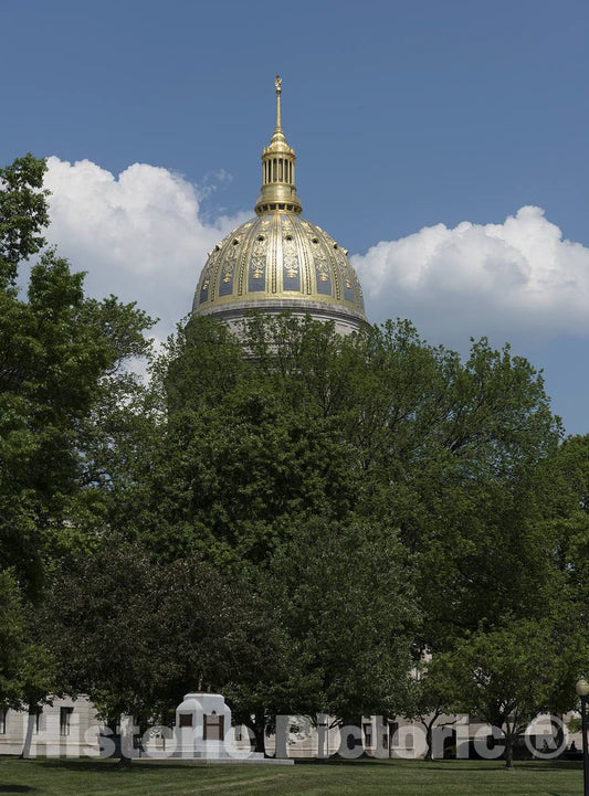 Photo - The Gold-Leaf Dome of The West Virginia Capitol in Charleston- Fine Art Photo Reporduction